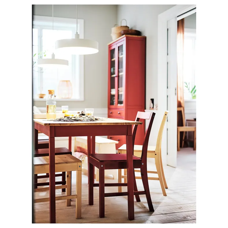 IKEA PINNTORP ПІННТОРП, стілець, червона морилка 405.294.76 фото №3