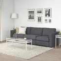 IKEA VIMLE ВИМЛЕ, 3-местный диван-кровать, Окрашенный в средне-серый цвет 795.452.77 фото thumb №4