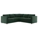 IKEA VIMLE ВІМЛЕ, чохол для кутового дивана, 4-місний, Джупард темно-зелений 494.341.48 фото thumb №2