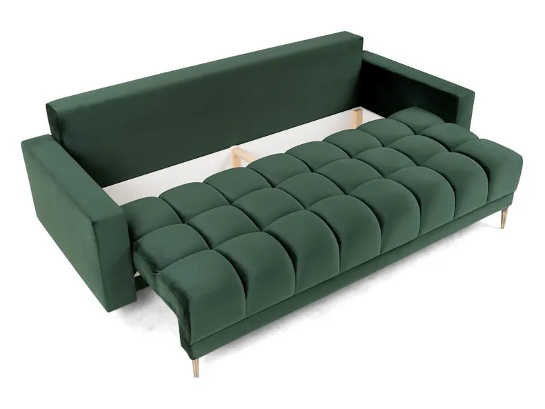 BRW Тримісний диван-ліжко Belmira з велюровим ящиком зелений, Riviera 38 Green SO3-BELMIRA-LX_3DL-GR1_BA42EB фото №4