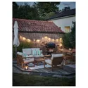 IKEA NÄMMARÖ НЭММАРЁ, 4-местный комплект садовой мебели, морилка светло-коричневая / Фрёзён / Дувхольмен бежевый 695.054.13 фото thumb №3