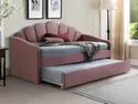 Ліжко односпальне оксамитове SIGNAL BELLA Velvet, Bluvel 52 - античний рожевий, 90x200 см фото thumb №1