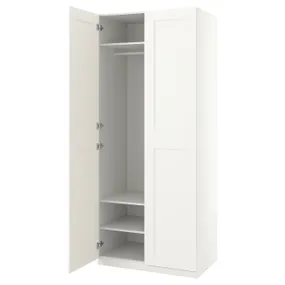 IKEA PAX ПАКС / GRIMO ГРІМО, гардероб, білий/білий, 100x60x236 см 894.968.51 фото