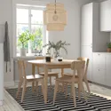 IKEA SKANSNÄS СКАНСНЭС / LISABO ЛИСАБО, стол и 4 стула, Шпон светлого бука / ясень, 115 / 170 см 395.614.86 фото thumb №2