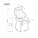 Кухонний стілець HALMAR K543 оливковий фото thumb №2