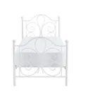 Ліжко металеве односпальне HALMAR PANAMA 90x200 см біле фото thumb №3