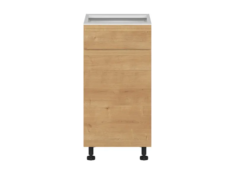 BRW Sole кухонный базовый шкаф 40 см левый с ящиками дуб арлингтон, альпийский белый/арлингтонский дуб FH_D1S_40/82_L/SMB-BAL/DAANO фото №1