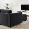 IKEA VIMLE ВІМЛЕ, 3-місний диван-ліжко, з шезлонгом / Djuparp темно-сірий 695.372.73 фото thumb №3