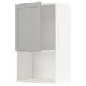 IKEA METOD МЕТОД, навесной шкаф для СВЧ-печи, белый / светло-серый, 60x100 см 194.664.66 фото thumb №1
