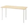IKEA MITTCIRKEL МИТТЦИРКЕЛЬ / OLOV ОЛОВ, письменный стол, яркий сосновый / белый эффект, 140x60 см 995.087.64 фото