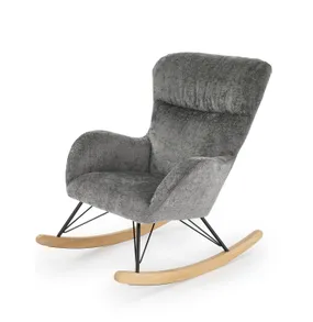Мягкое кресло-качалка HALMAR CASTRO, серый фото
