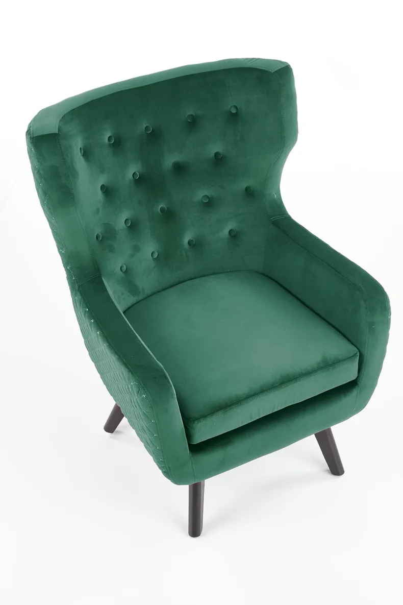 Крісло м'яке HALMAR MARVEL темно-зелений/чорний фото №8