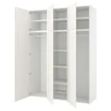 IKEA PLATSA ПЛАТСА, гардеробна шафа, 6 дверцят, білий / ФОННЕС білий, 180x57x241 см 394.243.19 фото thumb №1