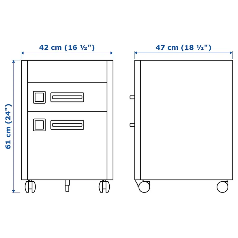 IKEA IDÅSEN ІДОСЕН, тумба із кодовим замком, темно-сірий, 42x61 см 192.872.76 фото №7