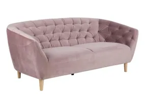 BRW тримісний диван Ria 3 стьобаний велюровий пудрово-рожевий SO-RIA-3S--VIC_18 фото
