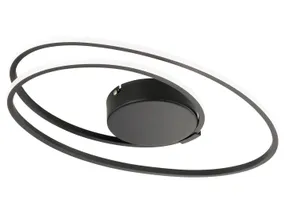 BRW Потолочный светодиодный светильник Nia в стальном черном цвете 089661 фото