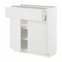 IKEA METOD МЕТОД / MAXIMERA МАКСІМЕРА, підлогова шафа, шухляда / 2 дверцят, білий / стенсундський білий, 80x37 см 594.695.90 фото thumb №1
