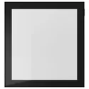 IKEA GLASSVIK ГЛАССВИК, стеклянная дверь, черный / прозрачное стекло, 60x64 см 302.916.58 фото thumb №1