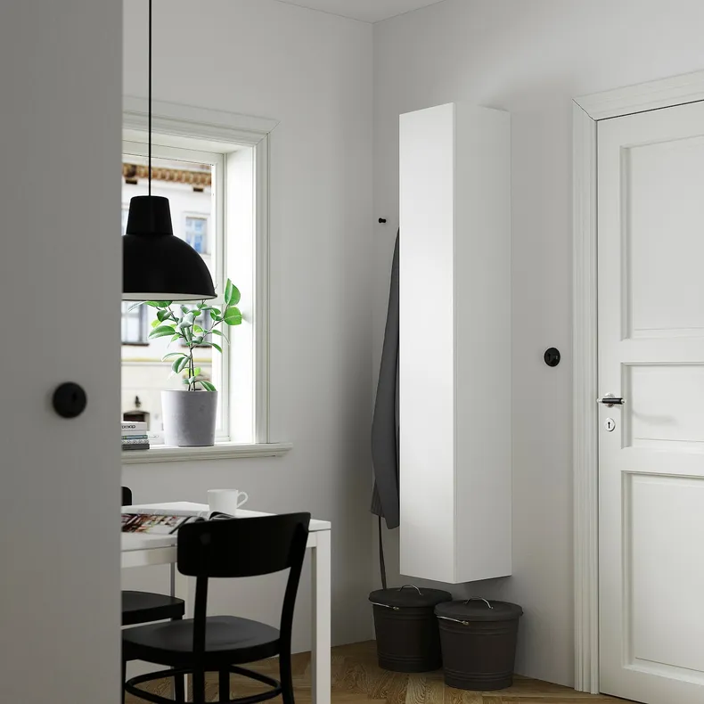 IKEA ENHET ЕНХЕТ, висока шафа 4 полички/дверцята, білий, 30x32x180 см 193.224.92 фото №2