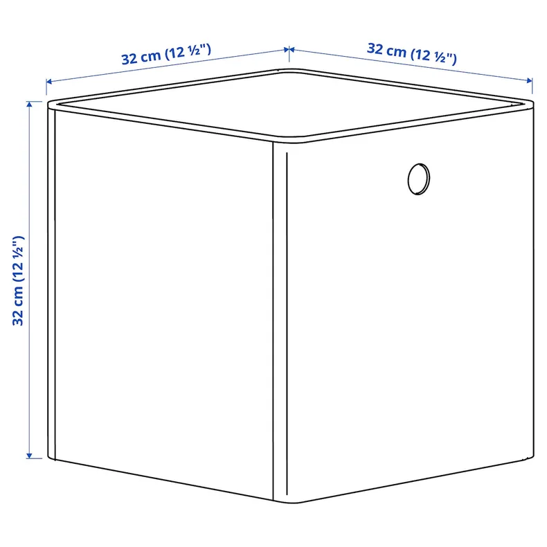 IKEA KUGGIS КУГГІС, коробка для зберігання з кришкою, білий, 32x32x32 см 005.268.75 фото №6