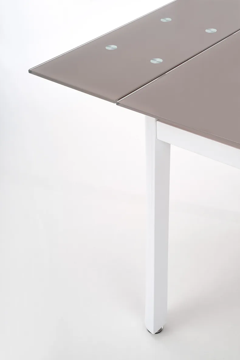 Обеденный стол HALMAR ALSTON 120-180x80 см бежевый/белый фото №4