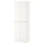 IKEA SMÅSTAD СМОСТАД / PLATSA ПЛАТСА, гардероб, білий білий/з 2 штангами для одягу, 60x42x181 см 094.263.05 фото