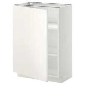 IKEA METOD МЕТОД, підлогова шафа з полицями, білий / ВЕДДІНГЕ білий, 60x37 см 494.654.65 фото