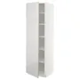 IKEA METOD МЕТОД, высокий шкаф с полками, белый / светло-серый, 60x60x200 см 494.559.37 фото