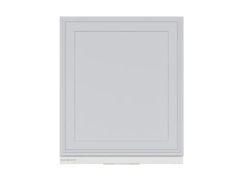 BRW Верхний кухонный шкаф Verdi 60 см с вытяжкой слева светло-серый матовый, греноловый серый/светло-серый матовый FL_GOO_60/68_L_FL_BRW-SZG/JSZM/BI фото №1