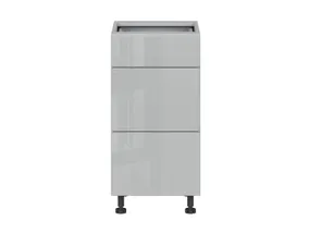 BRW Базовый шкаф для кухни Top Line 40 см с ящиками плавного закрывания серый глянец, серый гранола/серый глянец TV_D3S_40/82_2STB/STB-SZG/SP фото