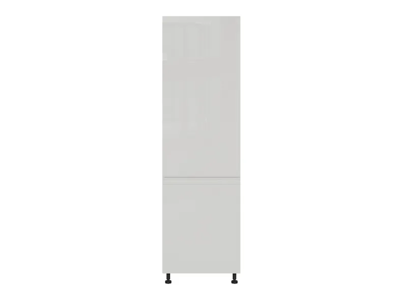 BRW высокий цокольный шкаф для кухни Sole 60 см слева светло-серый глянец, альпийский белый/светло-серый глянец FH_D_60/207_L/L-BAL/XRAL7047 фото №1