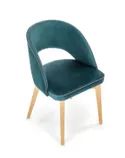 Кухонный стул бархатный HALMAR MARINO Velvet, темно-зеленый MONOLITH 37 / дуб медовый фото thumb №10