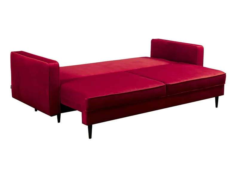 BRW Тримісний диван-ліжко Tivoli з ящиком для зберігання велюровий червоний, Riviera 61 SO3-TIVOLI-3DL-G1_B8487E фото №2
