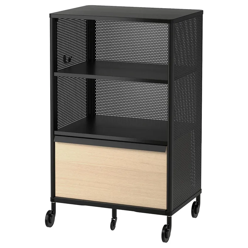 IKEA BEKANT БЕКАНТ, модуль на колесах, сетка чёрная, 61x101 см 792.825.44 фото №1