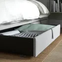 IKEA GLADSTAD ГЛАДСТАД, кровать с обивкой,4 кроватных ящика, Кабуса светло-серый, 160x200 см 594.070.12 фото thumb №6