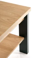 Журнальний стіл HALMAR JENNA 120x60 см, стільниця : натуральний гікорі, ніжки : чорні фото thumb №4