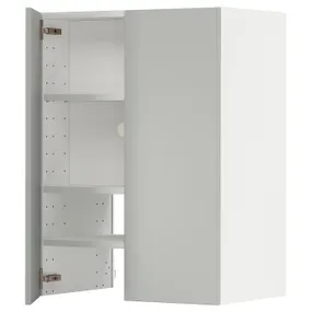 IKEA METOD МЕТОД, навесной шкаф д / вытяжки / полка / дверь, белый / светло-серый, 60x80 см 595.392.20 фото