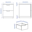 IKEA NORDLI НОРДЛИ, комод с 2 ящиками, белый, 40x54 см 092.398.27 фото thumb №6