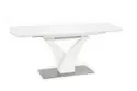 Обідній стіл розкладний HALMAR PALERMO 140-180x80 см, білий матовий фото thumb №10