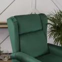 Кресло реклайнер бархатное MEBEL ELITE SIMON Velvet, зеленый фото thumb №5