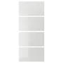 IKEA HOKKSUND ХОККСУНД, 4 панелі для рами розсувних дверцят, глянцевий світло-сірий, 100x236 см 003.823.44 фото