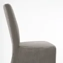 IKEA BERGMUND БЕРГМУНД, стул с чехлом средней длины, черный / нольгага серый / бежевый 993.860.98 фото thumb №3