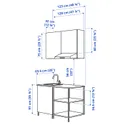 IKEA ENHET ЭНХЕТ, кухня, белый, имитация дуба, 123x63.5x222 см фото thumb №3