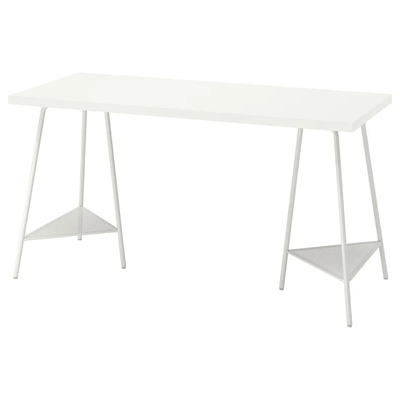 IKEA LAGKAPTEN ЛАГКАПТЕН / TILLSLAG ТИЛЛЬСЛАГ, письменный стол, белый, 140x60 см 694.172.04 фото №1