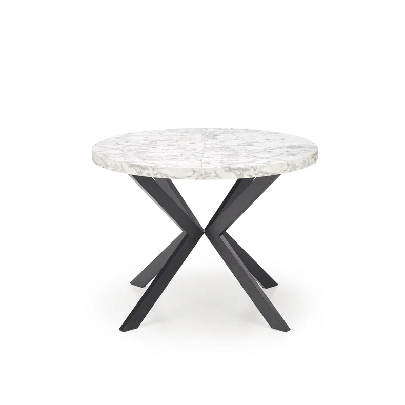 Кухонний стіл HALMAR PERONI 100-250x100 см білий мармур - чорний фото №11