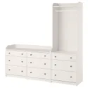 IKEA HAUGA ХАУГА, комбинация д / хранения, белый, 208x199 см 893.881.54 фото thumb №1