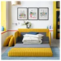 IKEA FRIDHULT ФРИХУЛЬТ, диван-кровать, Скифтебо желтый, 119 см 005.754.46 фото thumb №7