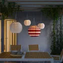 IKEA SOLVINDEN СОЛВИДЕН, подвесная светодиодная лампа, внешняя сфера / красные полосы, 30 см 105.139.57 фото thumb №2