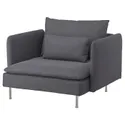 IKEA SÖDERHAMN СОДЕРХЭМН, кресло, Окрашенный в средне-серый цвет 495.280.95 фото thumb №1