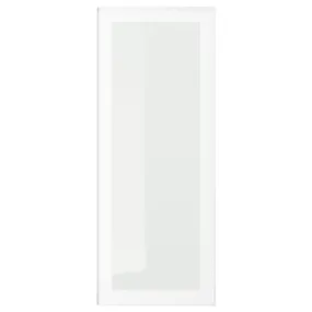 IKEA HEJSTA ХЭЙСТА, стеклянная дверь, белое / прозрачное стекло, 40x100 см 805.266.35 фото